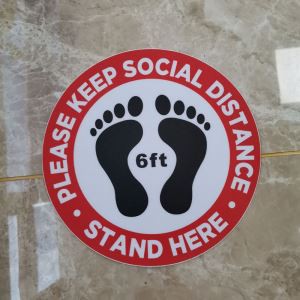 12inch соціальних дистанцій підлозі наклейки